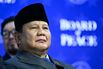 Prabowo Subianto attends the Board of Peace meeting in Davos in January.