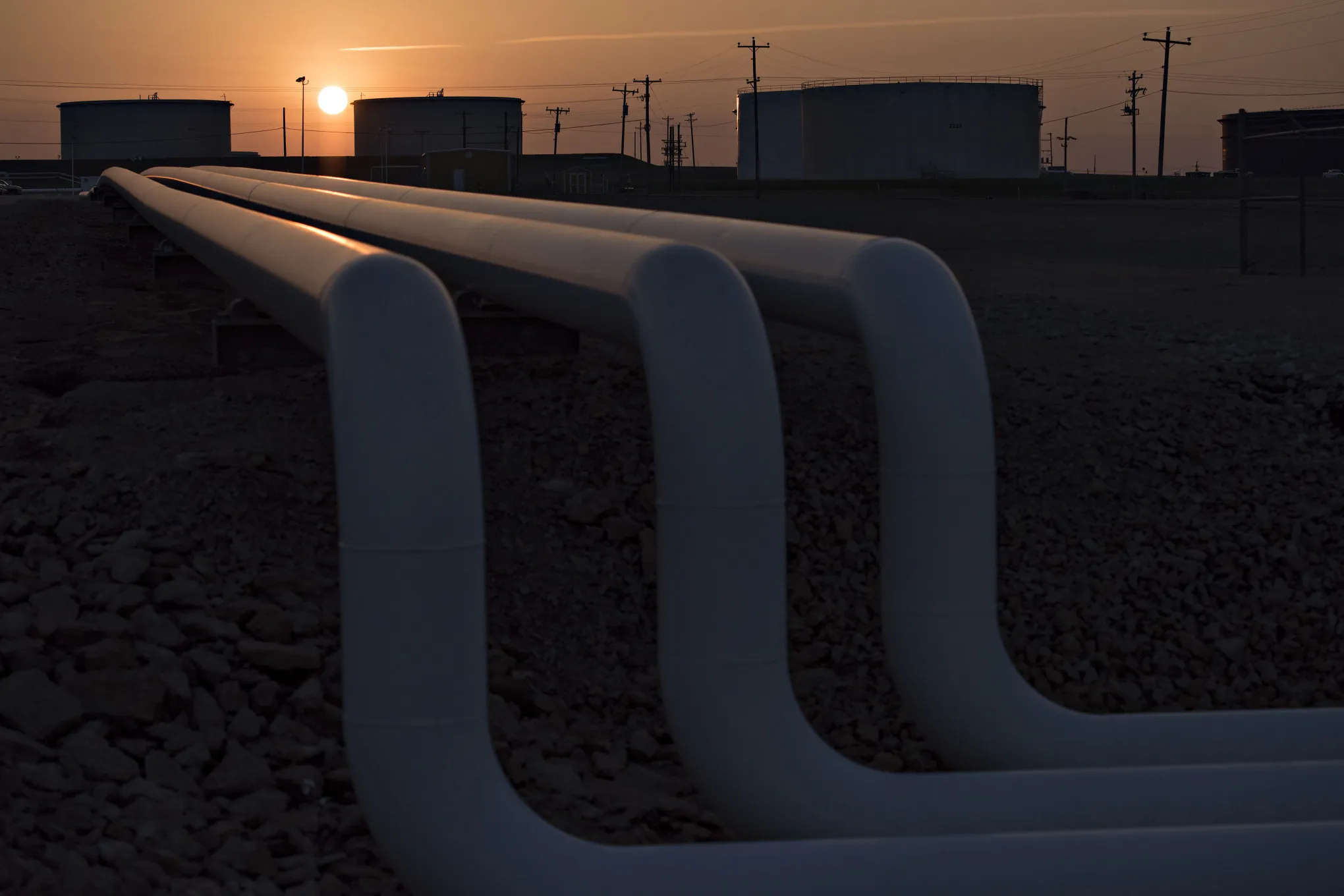 Views Of Largest U.S. Oil Hub As Stockpile Growth Slows