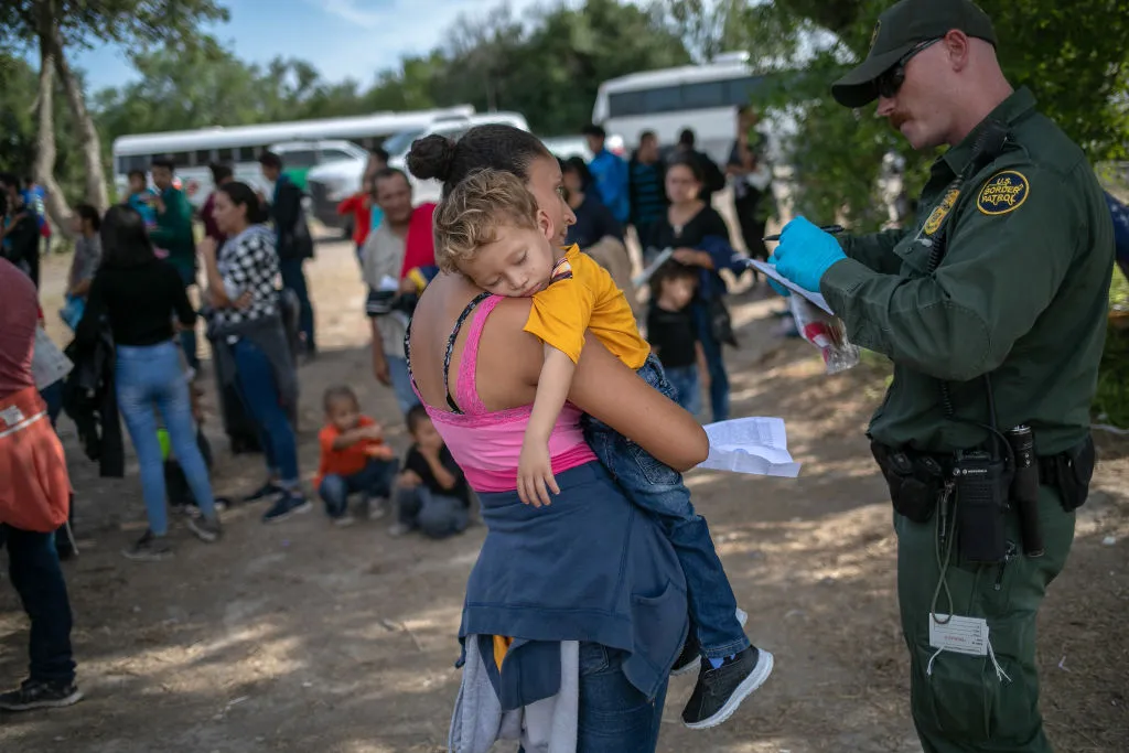 A family group at the border.