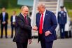 U.S. President Trump And Russian  President Putin Meet On War In Ukraine At U.S. Air Base In Alaska