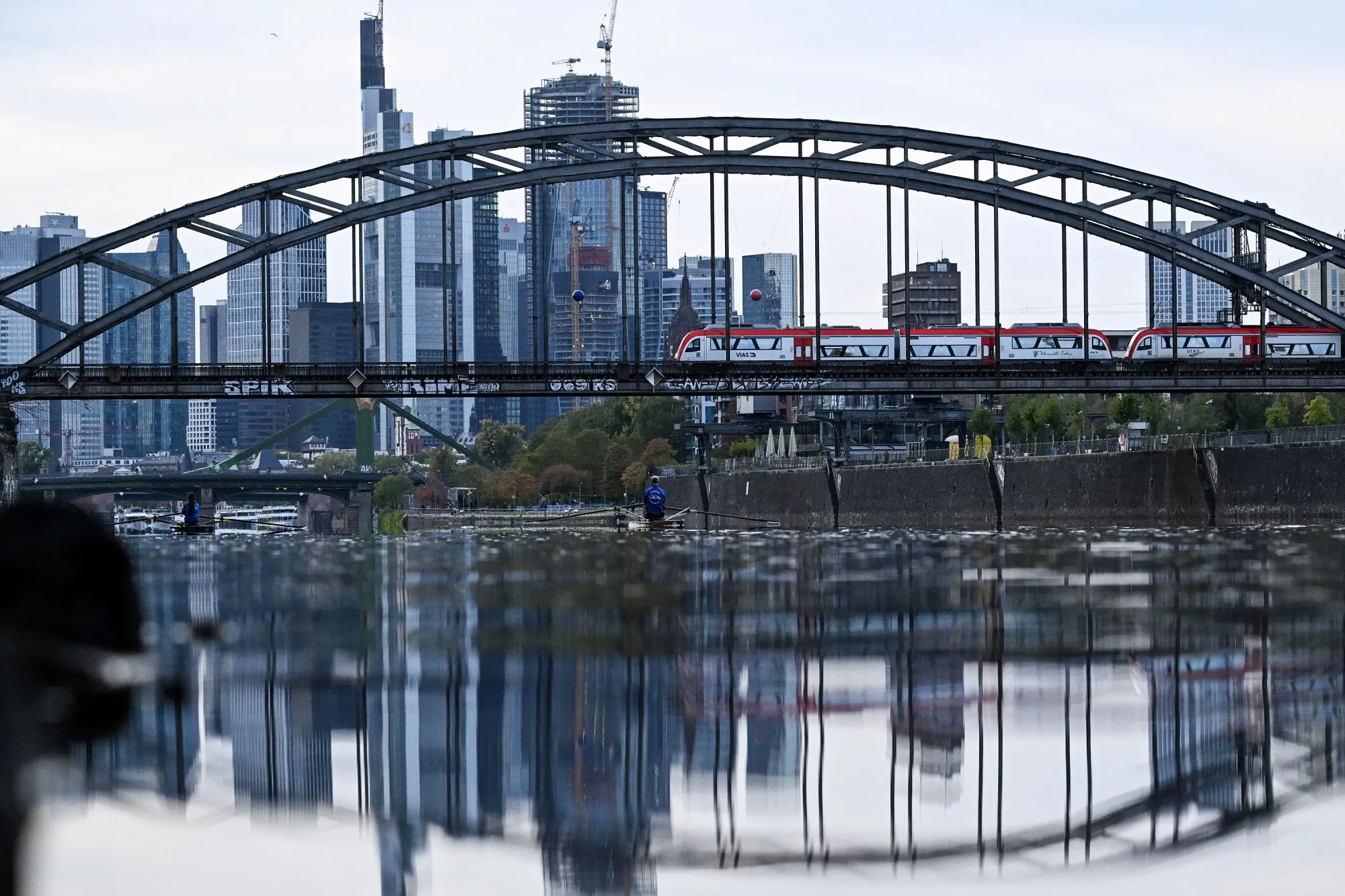 The financial district in Frankfurt, Germany