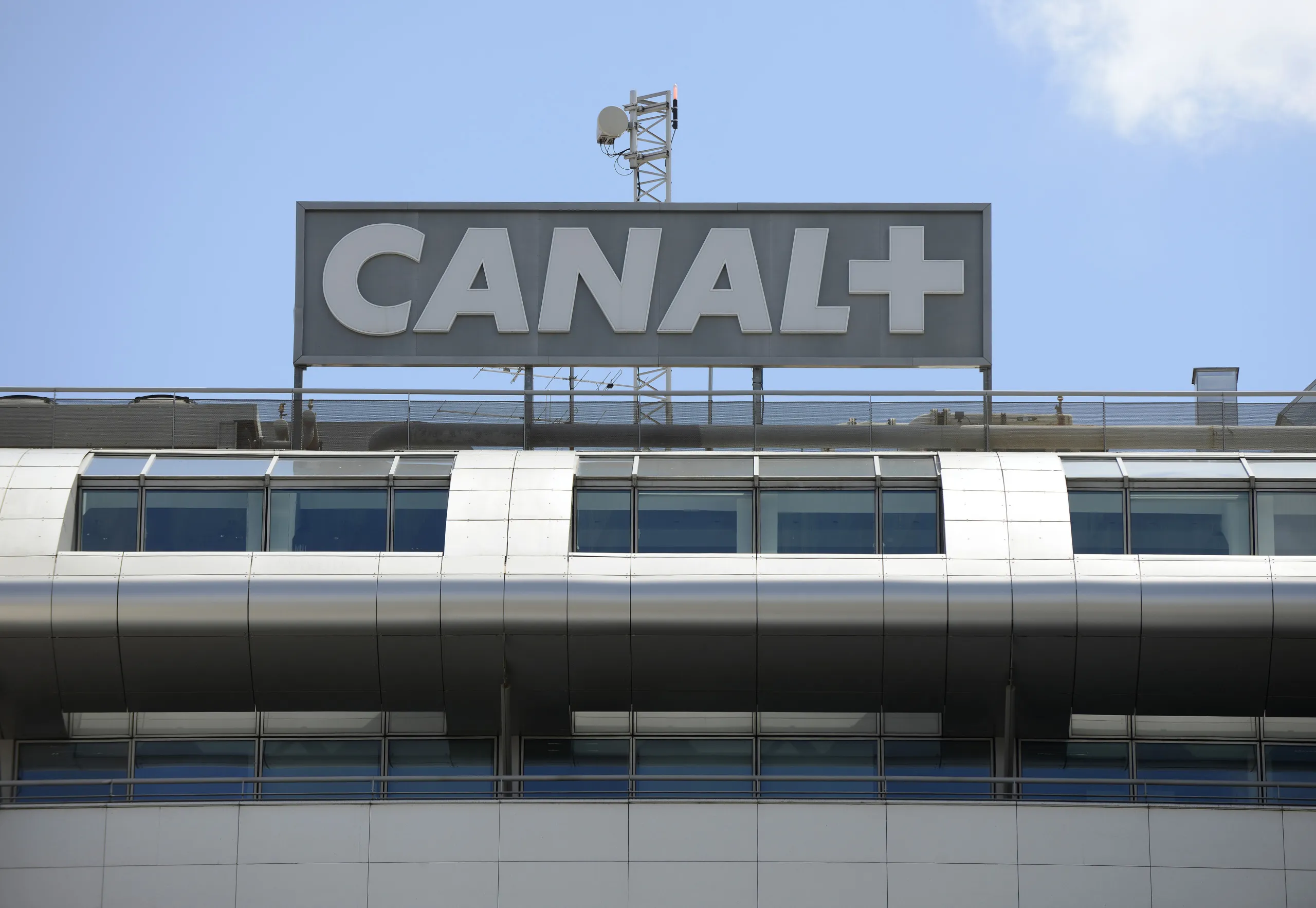 The headquarters of Canal Plus is seen near Paris.