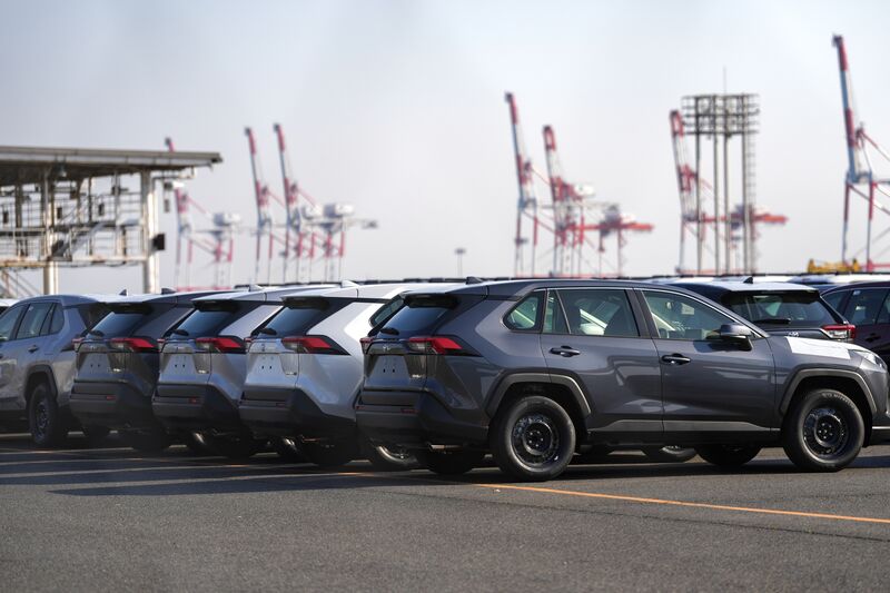 Toyota Vehicles at Nagoya Port Ahead of Earnings 