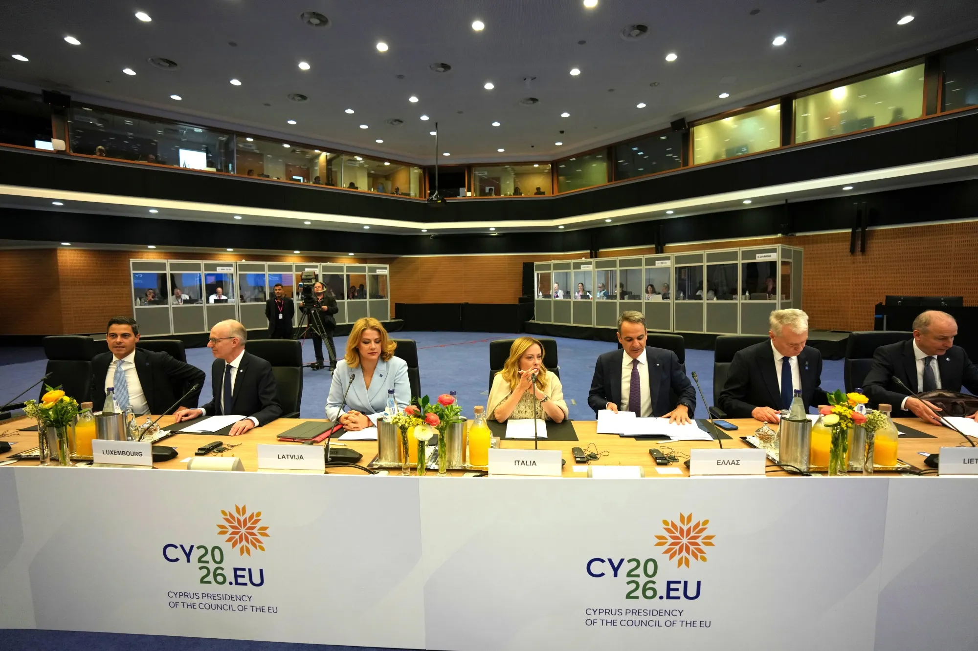 A roundtable meeting of the EU Summit in Nicosia, Cyprus,&nbsp;April 24.