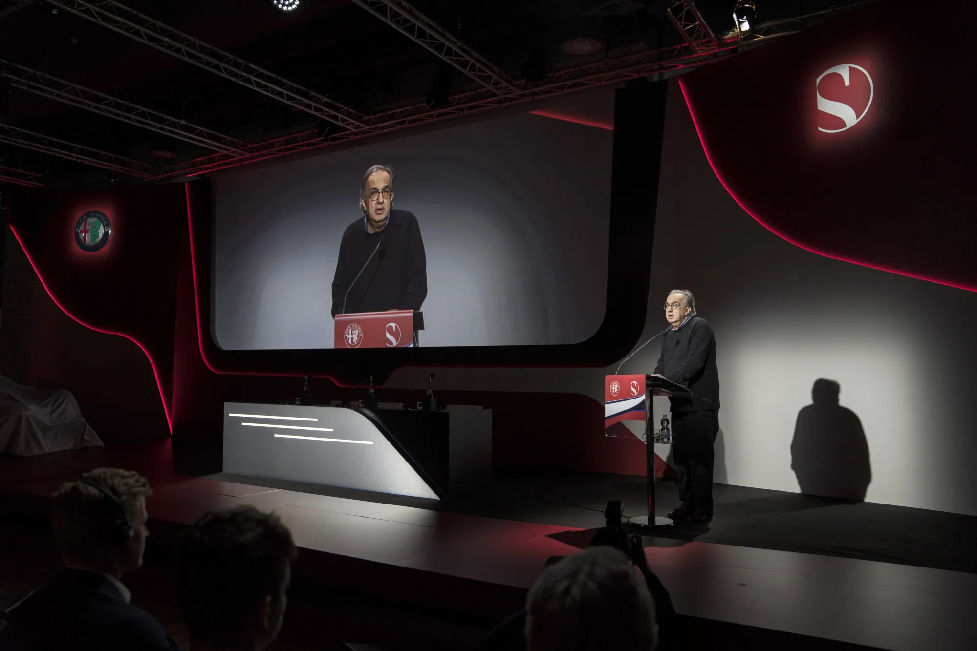 Sergio Marchionne, chief executive officer of Fiat Chrysler Automobiles NV (FCA), speaks during a news conference at the Alfa Romeo Museum in Arese, Italy, on Saturday, Dec. 2.