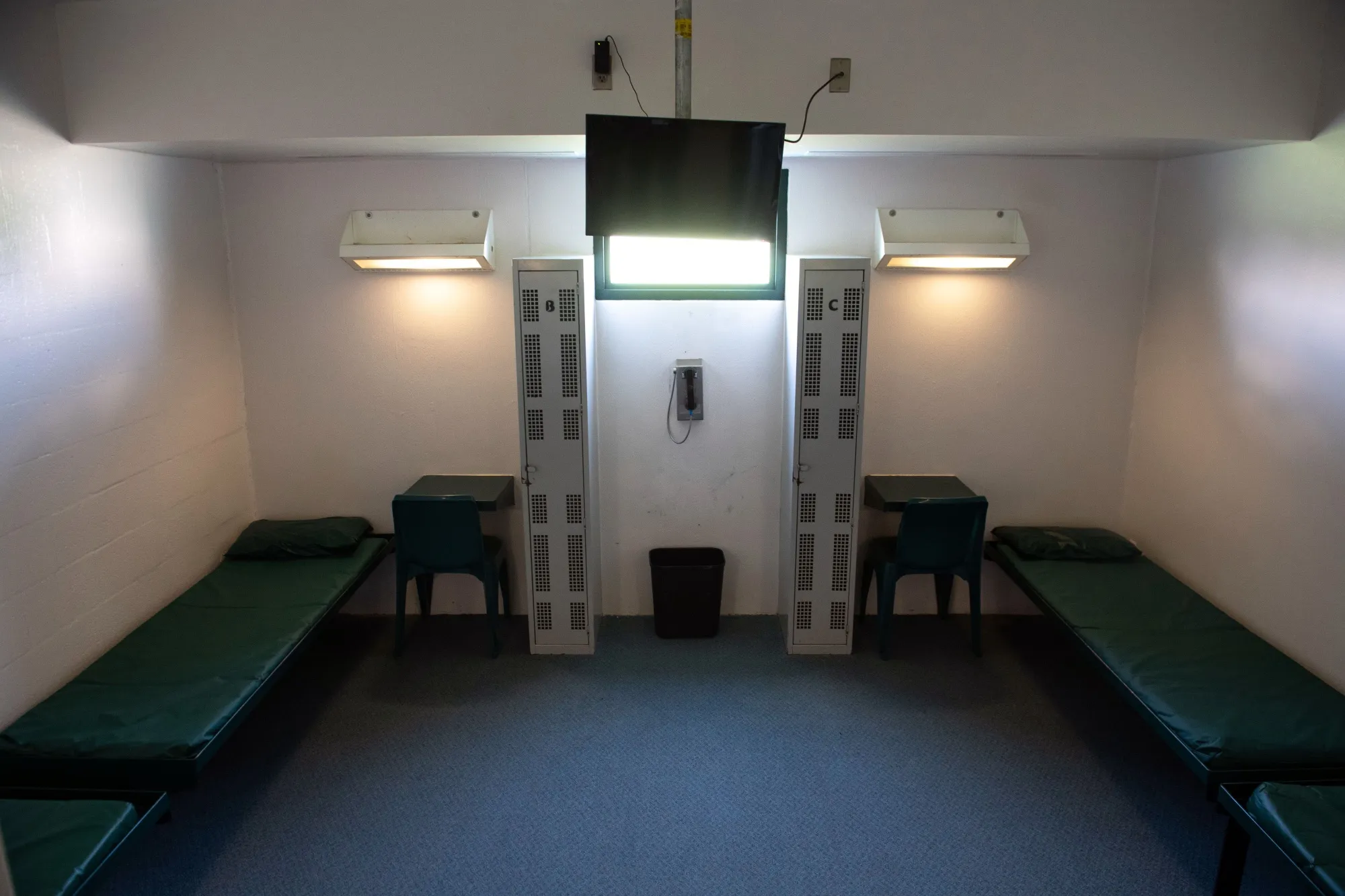 Beds at a detention center used by ICE, the Caroline Detention Facility, in Bowling Green, Virginia.