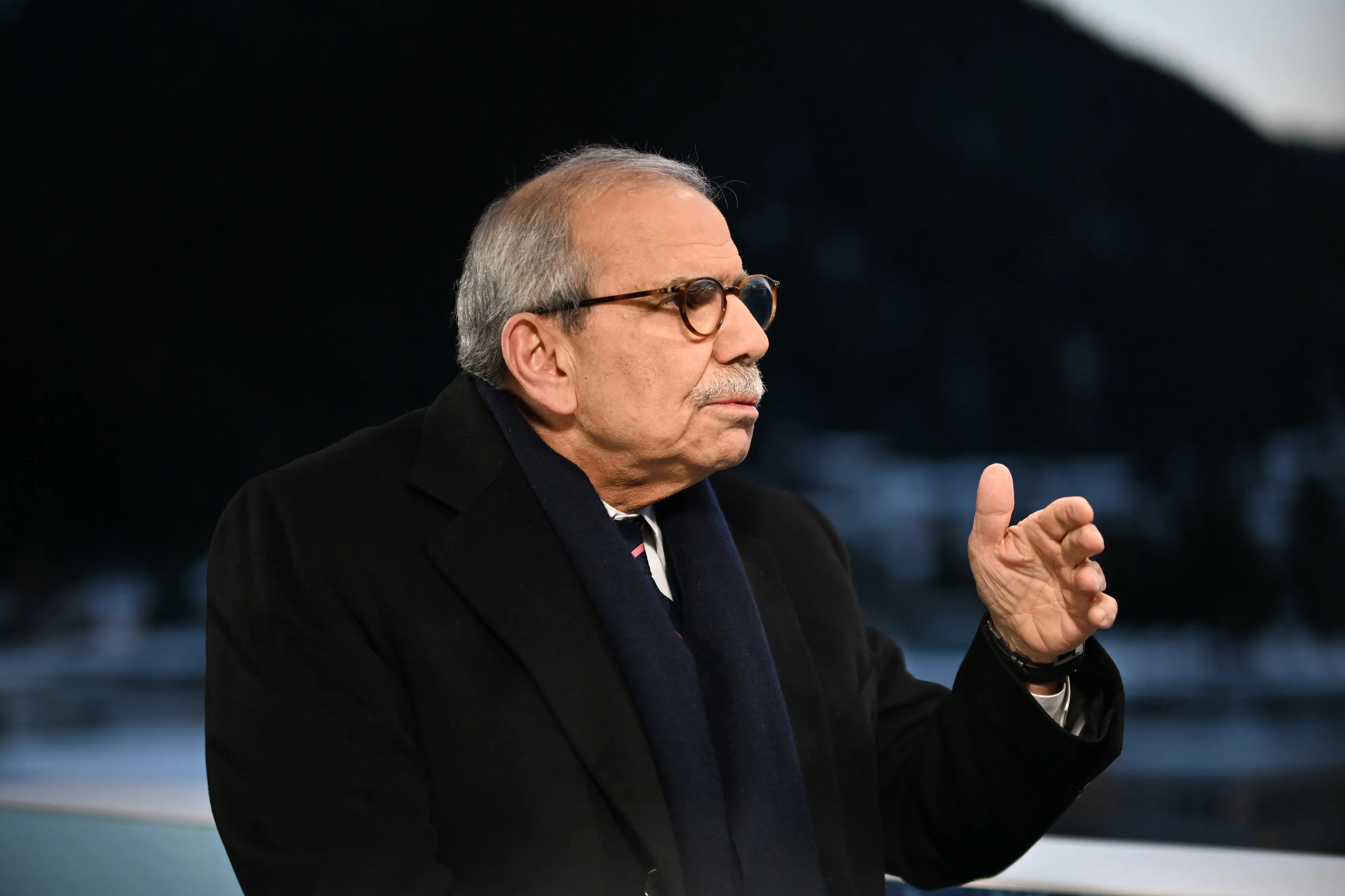 Lebanon's Prime Minister&nbsp;Nawaf Salam&nbsp;during a Bloomberg Television interview at the World Economic Forum in Davos, Switzerland on Jan. 21.
