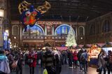 Inside The Christmas Market At Zurich Train Station