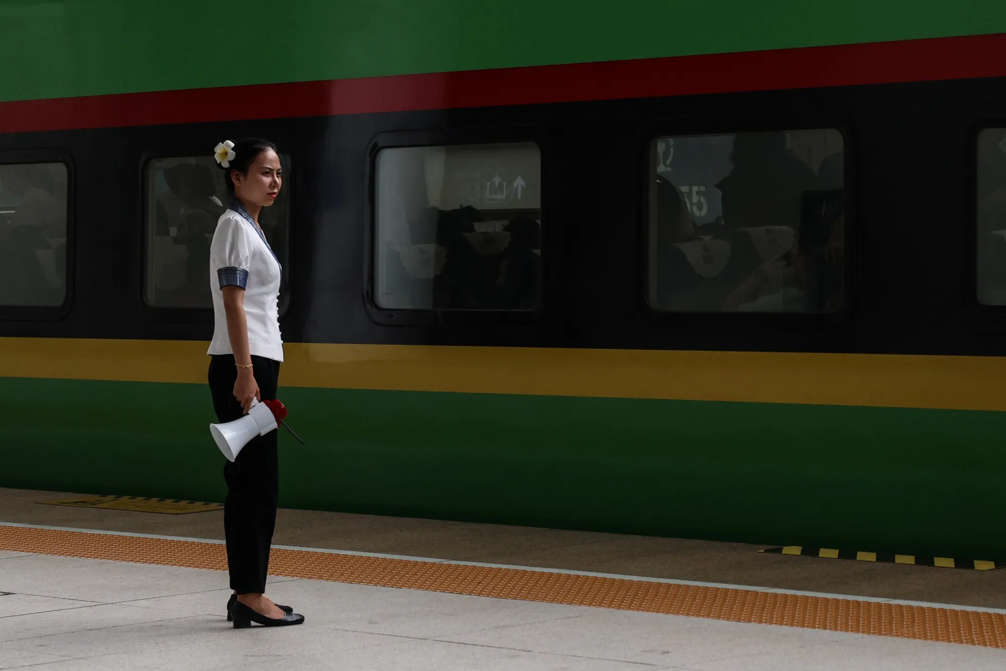 A bullet train in Laos constructed with the help of the BRI.