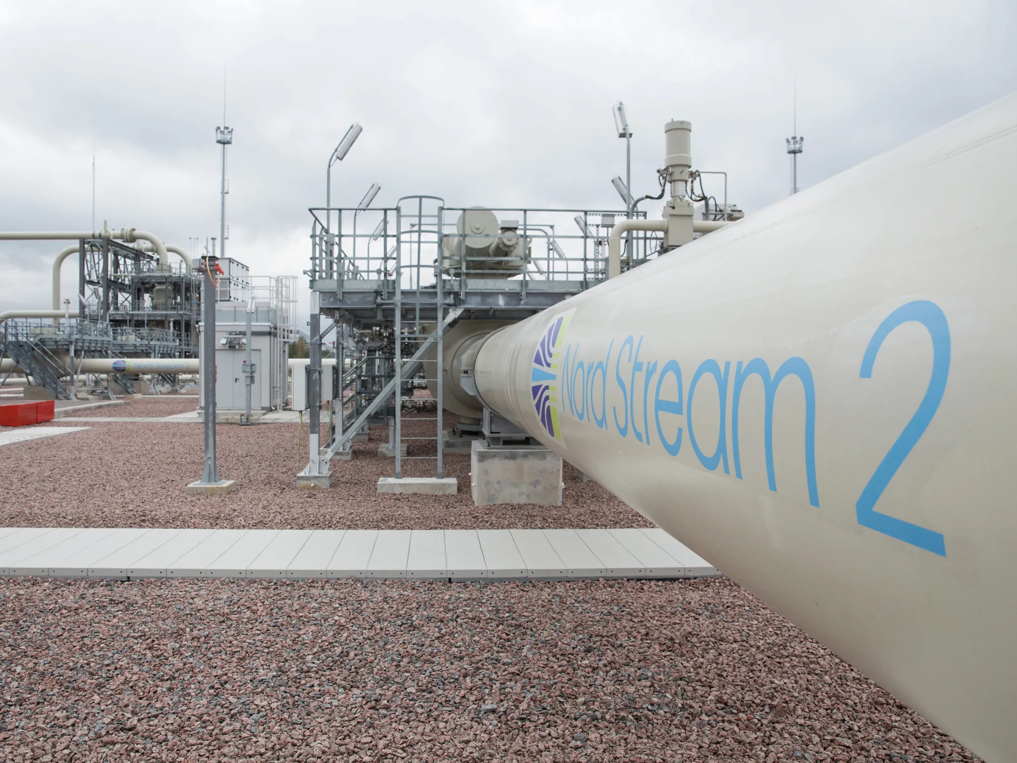 The Nord Stream 2 landfall facilities in Russia.