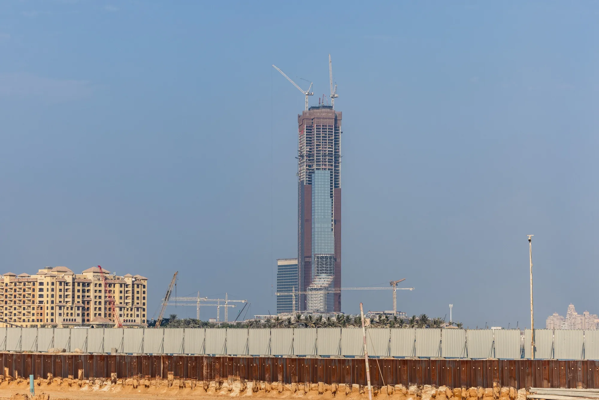 The Wynn Al Marjan Island resort and casino under construction in Ras Al Khaimah, United Arab Emirates, in 2025.