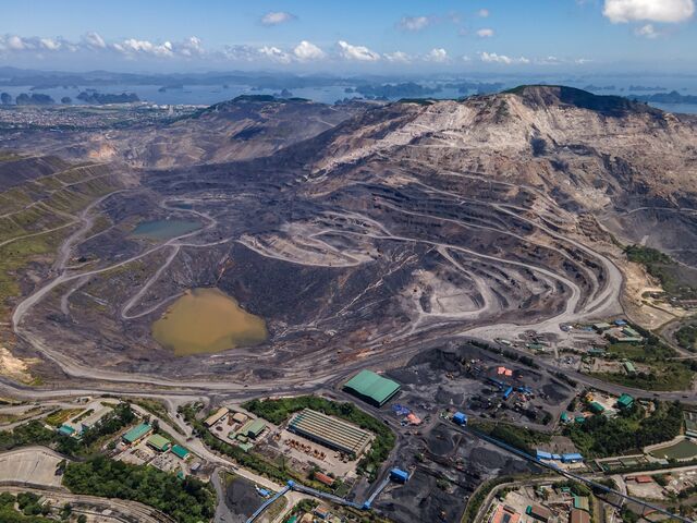Open pit coal mine in Cam Pha, Quang Ninh Province, Vietnam, on Wednesday, July 12, 2023. Photographer: Linh Pham/Bloomberg