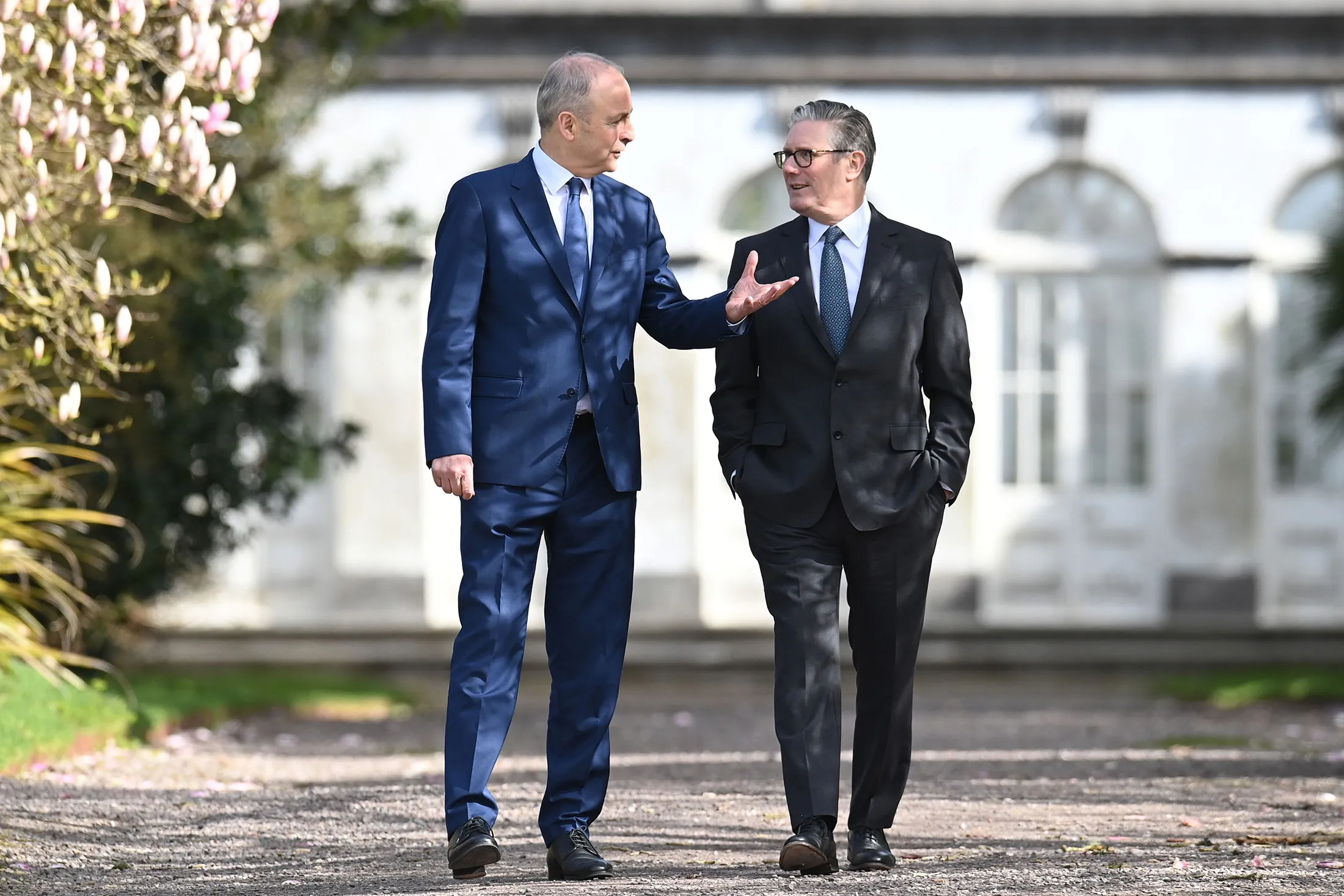 Keir Starmer, right, and Micheál Martin at Fota House in Cork, Ireland, on March 13.