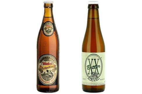 From left: Mahr’s-Bräu’s Ungespundet; De Ranke’s XX Bitter.