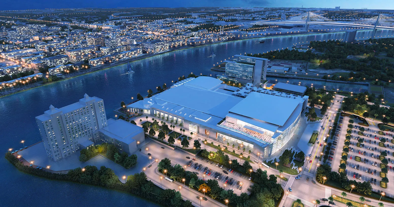Rendering of convention center expansion project.