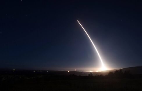 An unarmed Minuteman III intercontinental ballistic missile is launched during an operational test at Vandenberg Air Force Base, Calif. on Feb. 20, 2016.