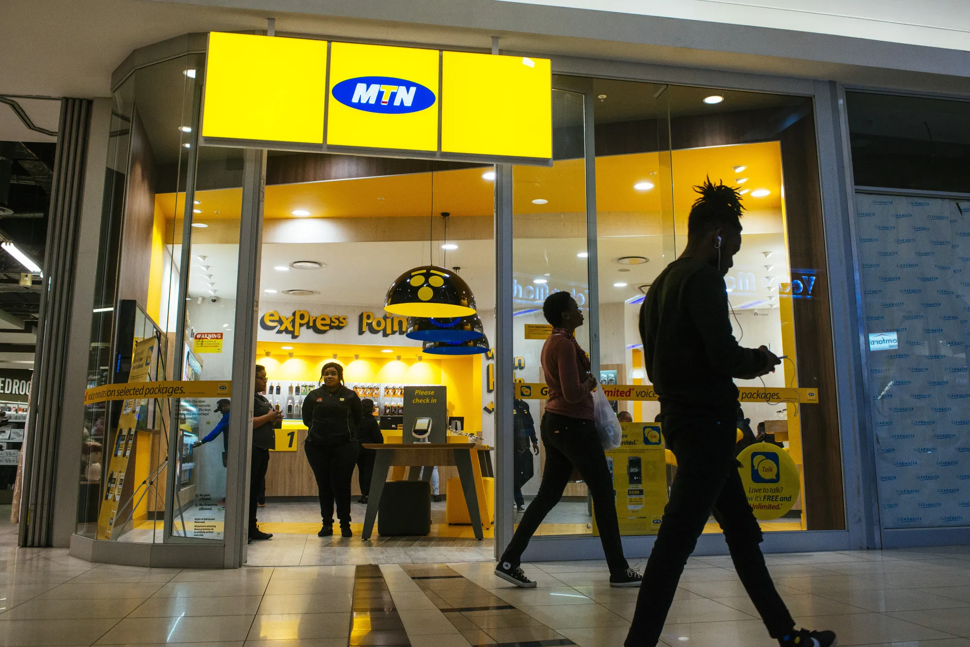 MTN Group Ltd. telecommunications store&nbsp;in Johannesburg.