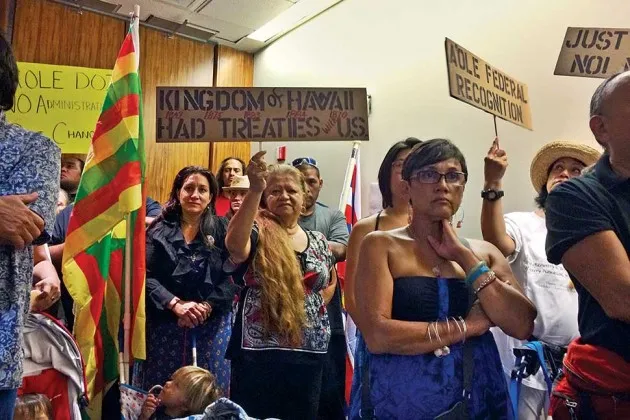 Activists at a June forum in Honolulu on Hawaiian self-governance