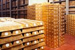 Gold bars in the vault of the Bank of Italy in Rome. Photographer: Vittoriano Rastelli/Getty Images