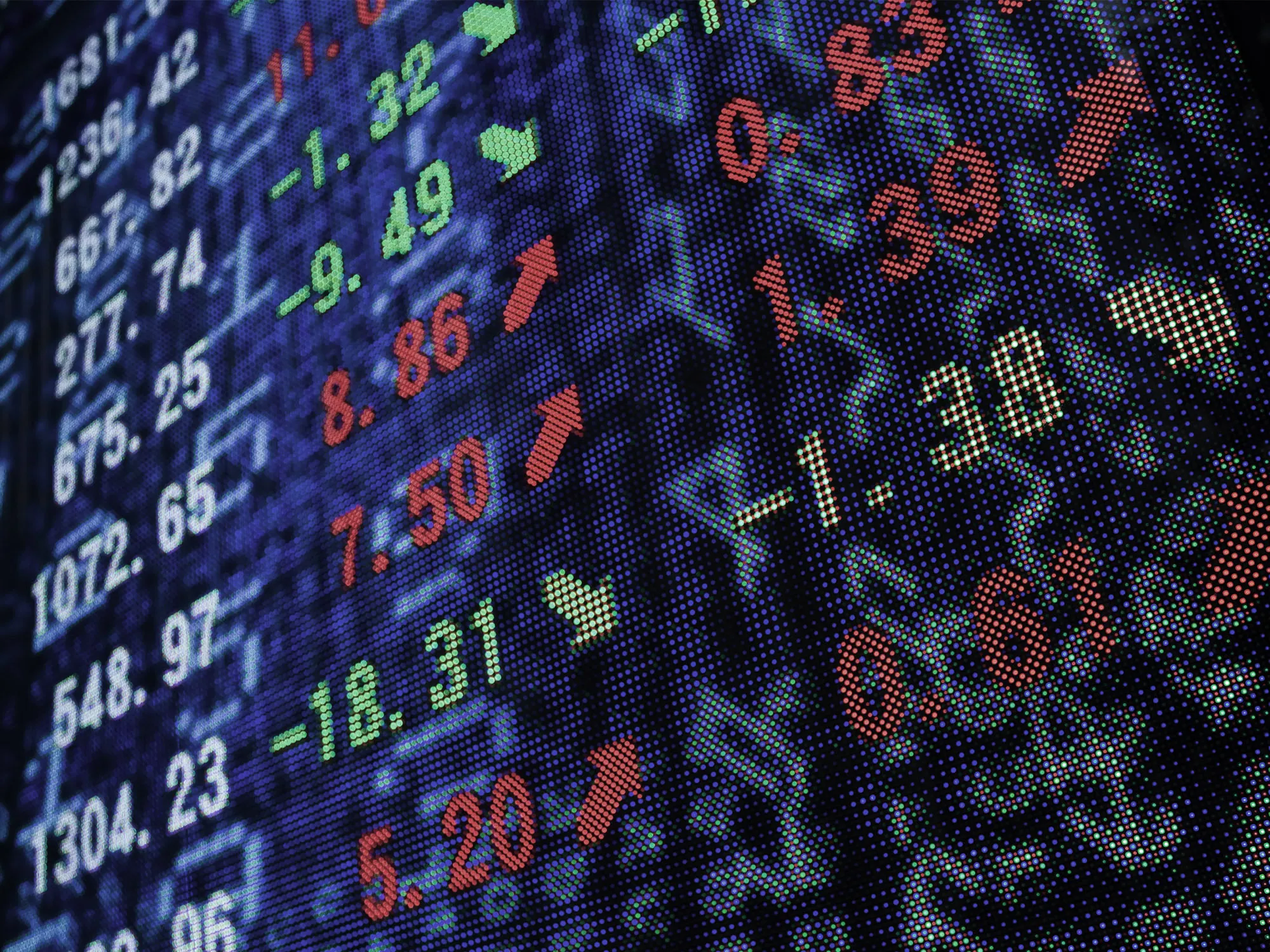 Reflection of stock readings in window