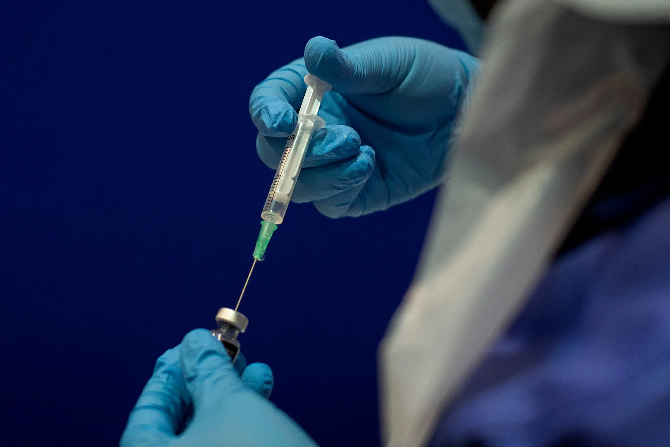 A vial of the Covid-19 vaccine developed by Pfizer and BioNTech.