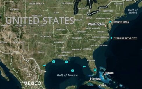 Jones Act vessels off the U.S. coast