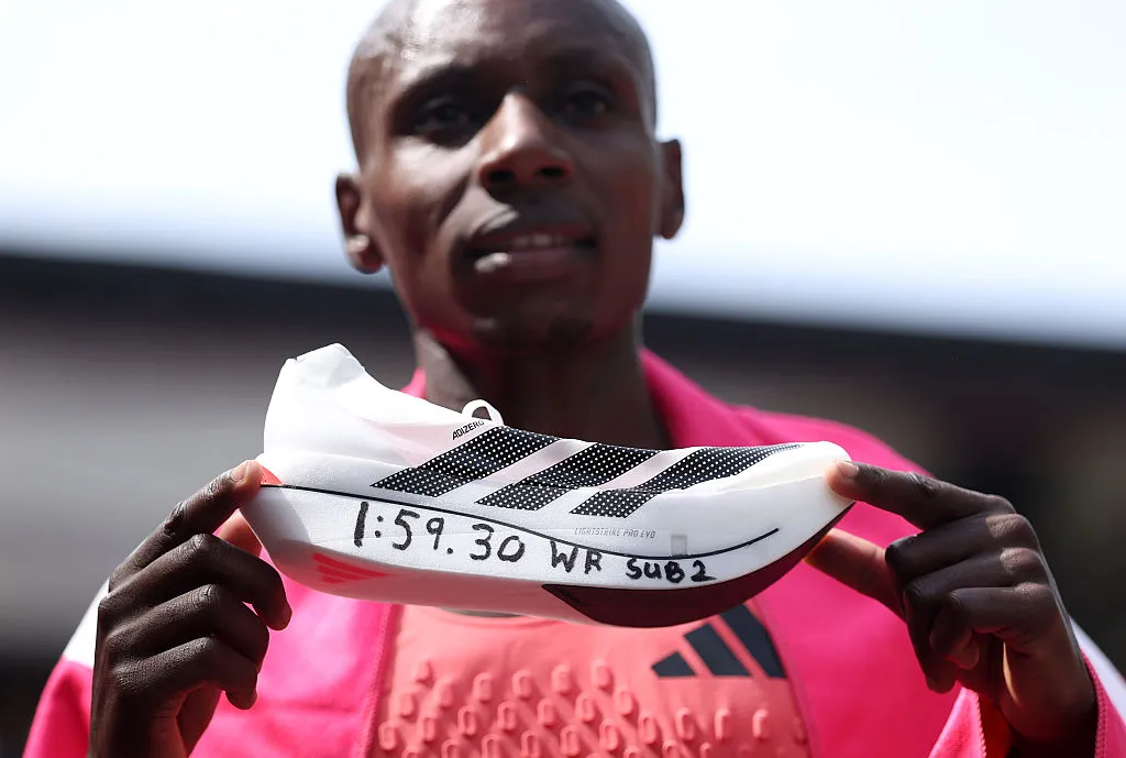 Kenya’s Sabastian Sawe after winning the London Marathon on April 26.