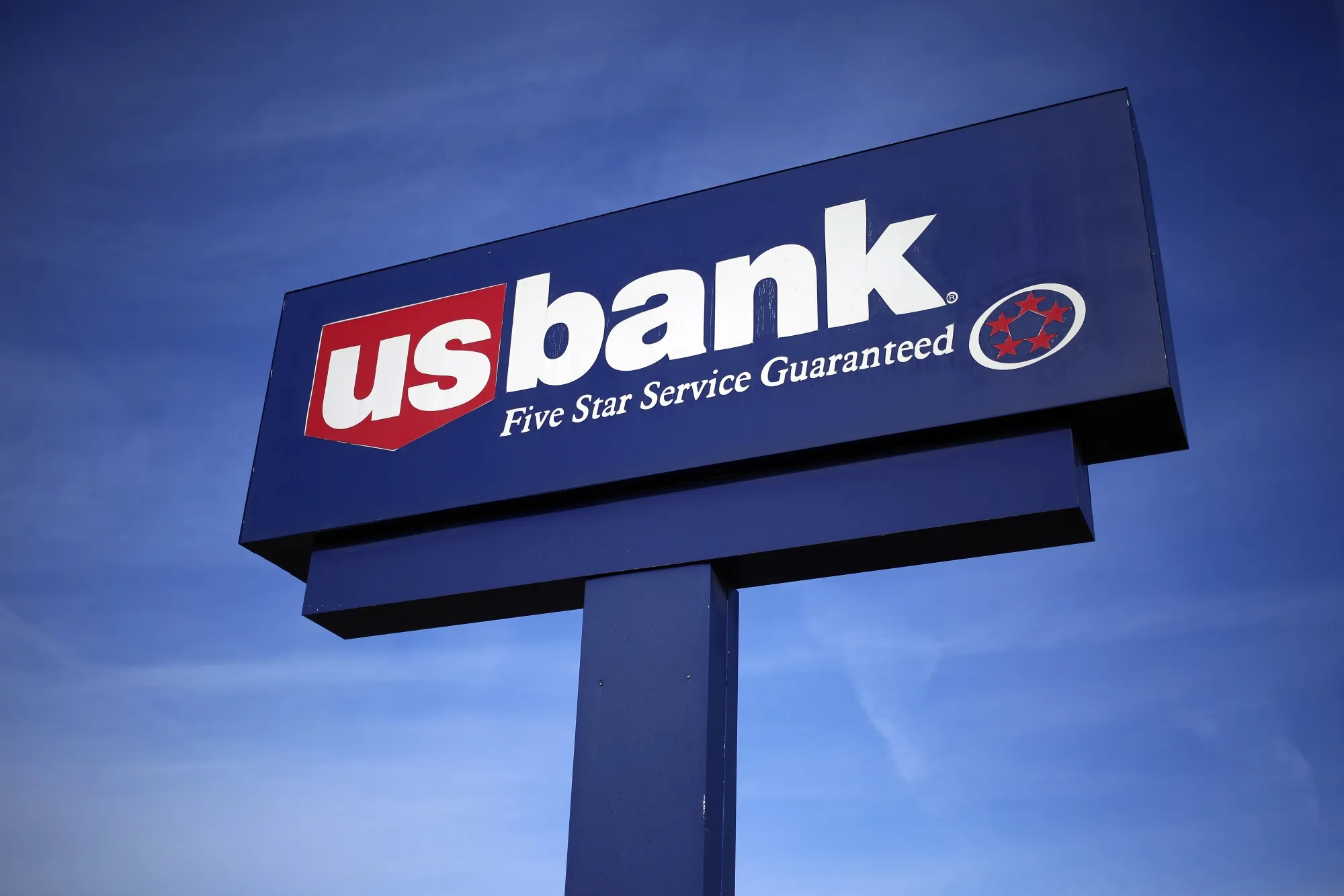 U.S. Bancorp signage&nbsp;outside a bank branch in Lexington, Kentucky.