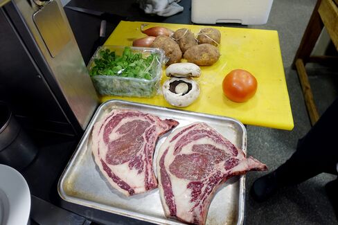 Farmison's NYC rib chop with home-made chips (otherwise known as potatoes)