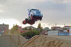 Evel Knievel Festival: Semi Truck Flies 166ft Over Ramp