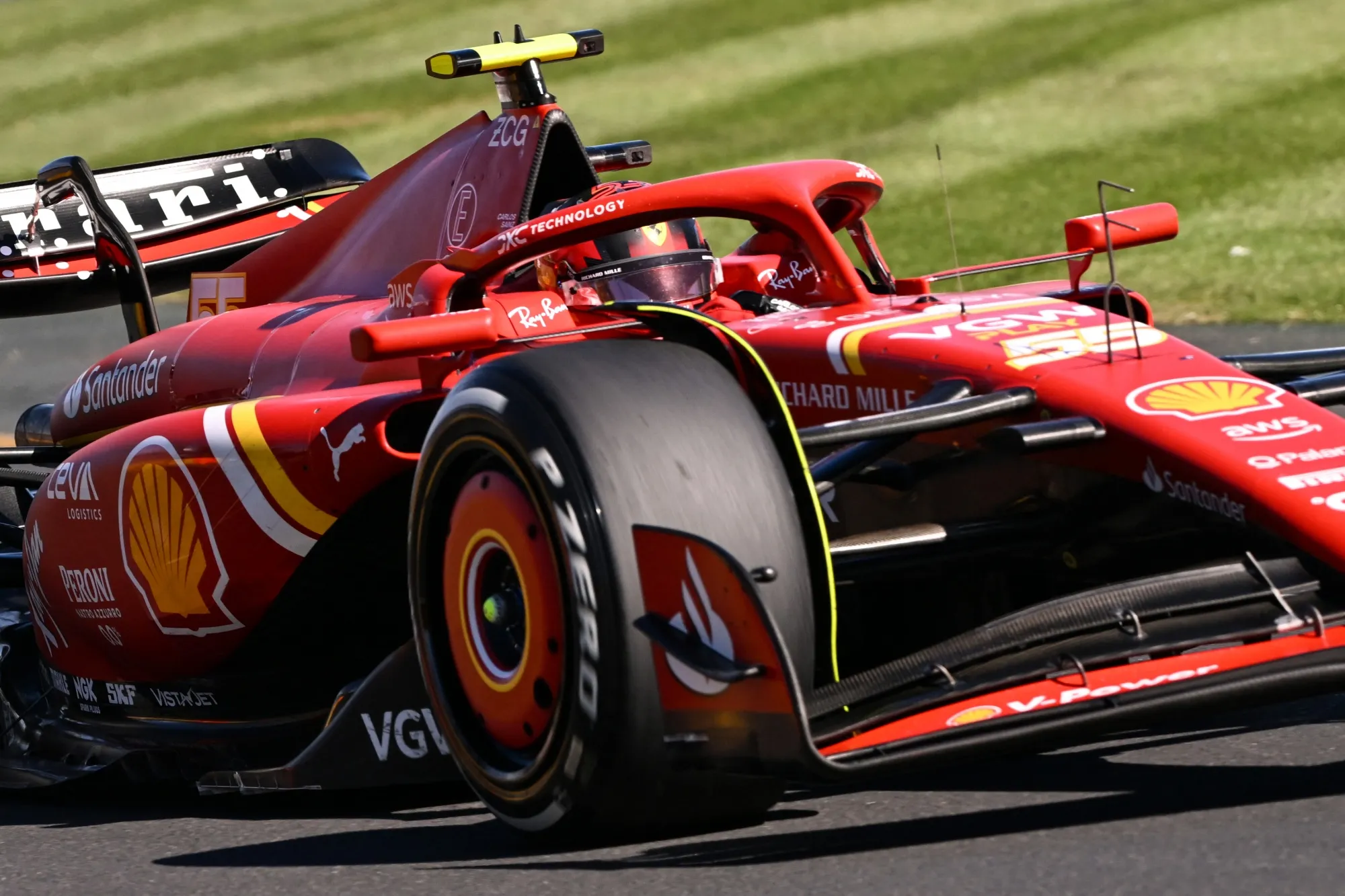 Carlos Sainz Jr drives at Albert Park Circuit in Melbourne on March 24.