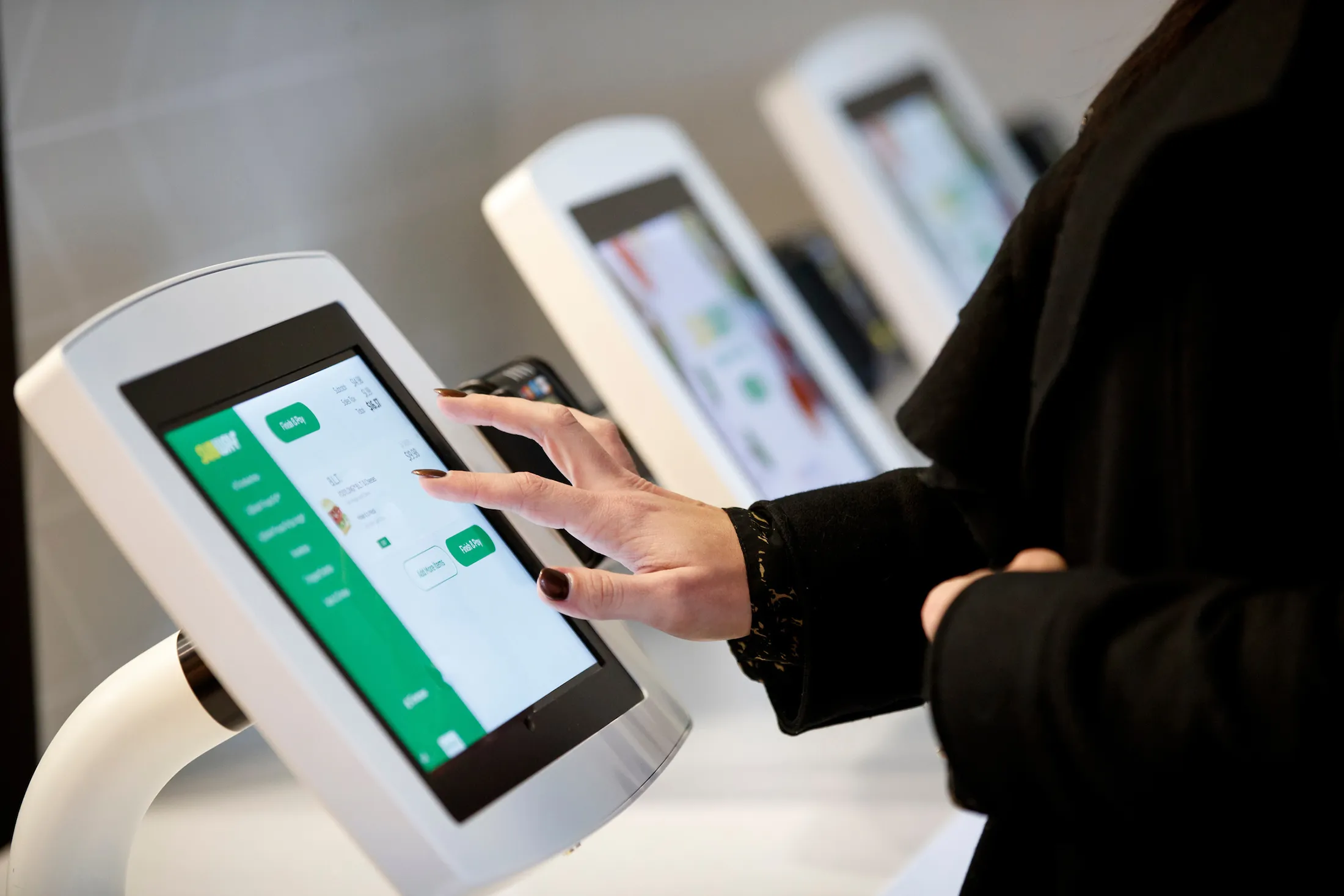 Subway touch-screen ordering kiosks
