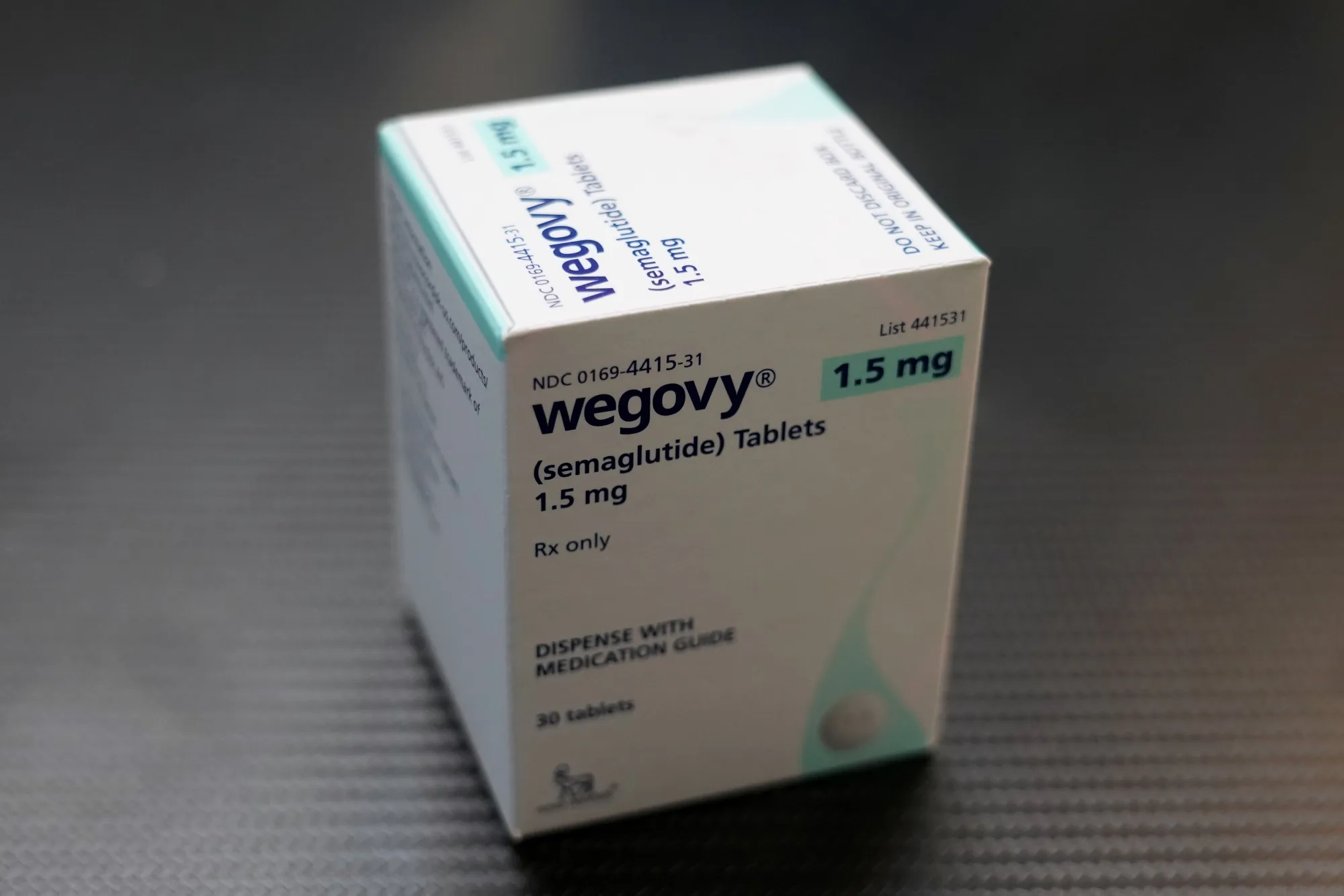 A box of Wegovy pills.