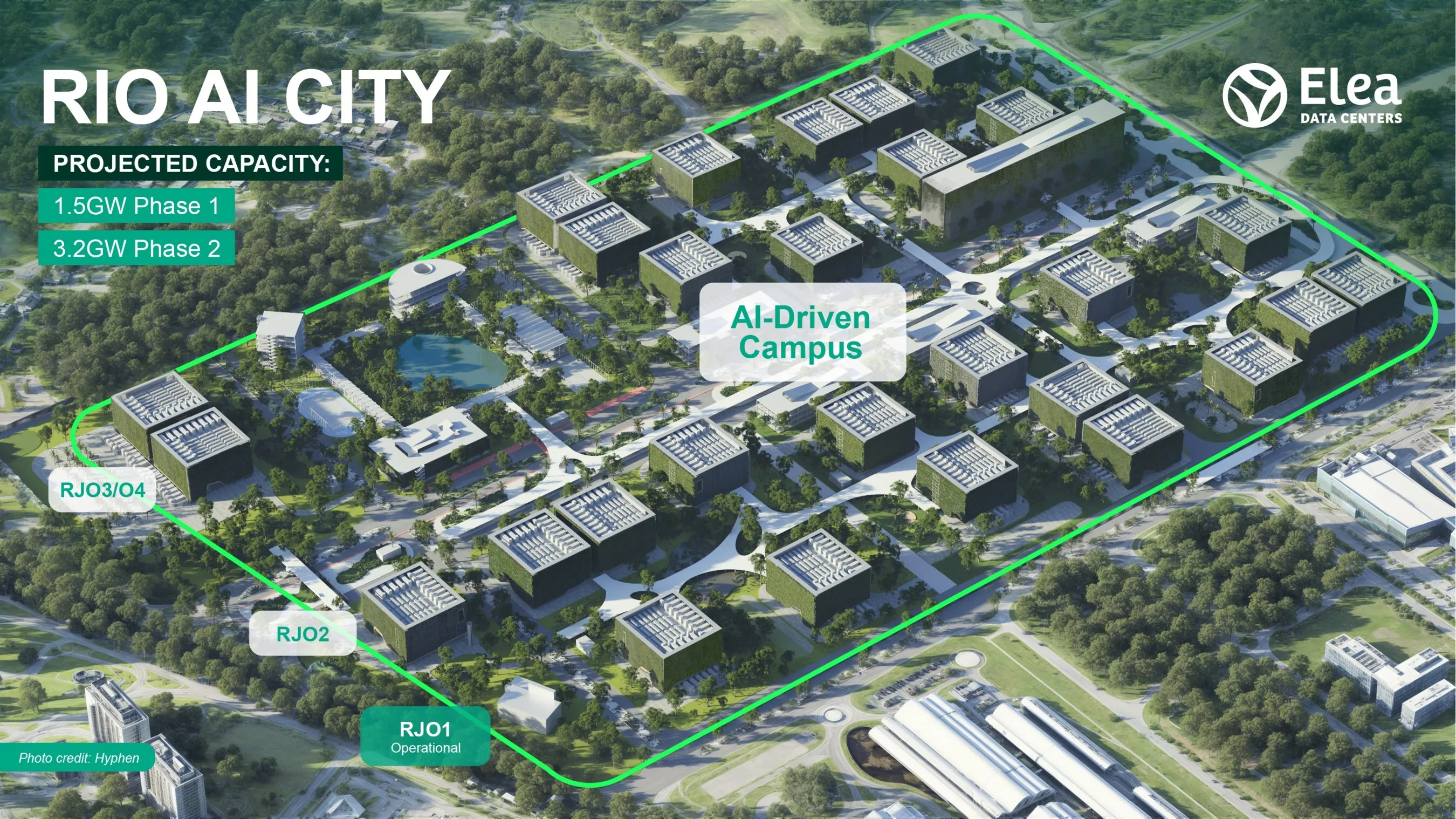 A rendering of the Rio AI City data center in Rio de Janeiro.