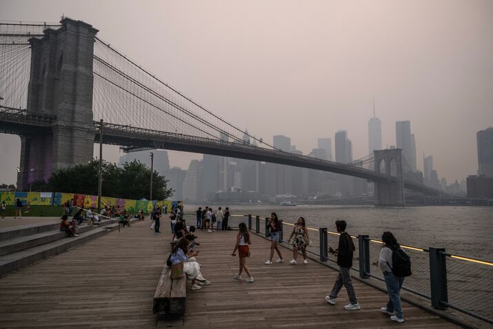 Unhealthy Air Quality Envelops NYC as Heat Tests US Grids