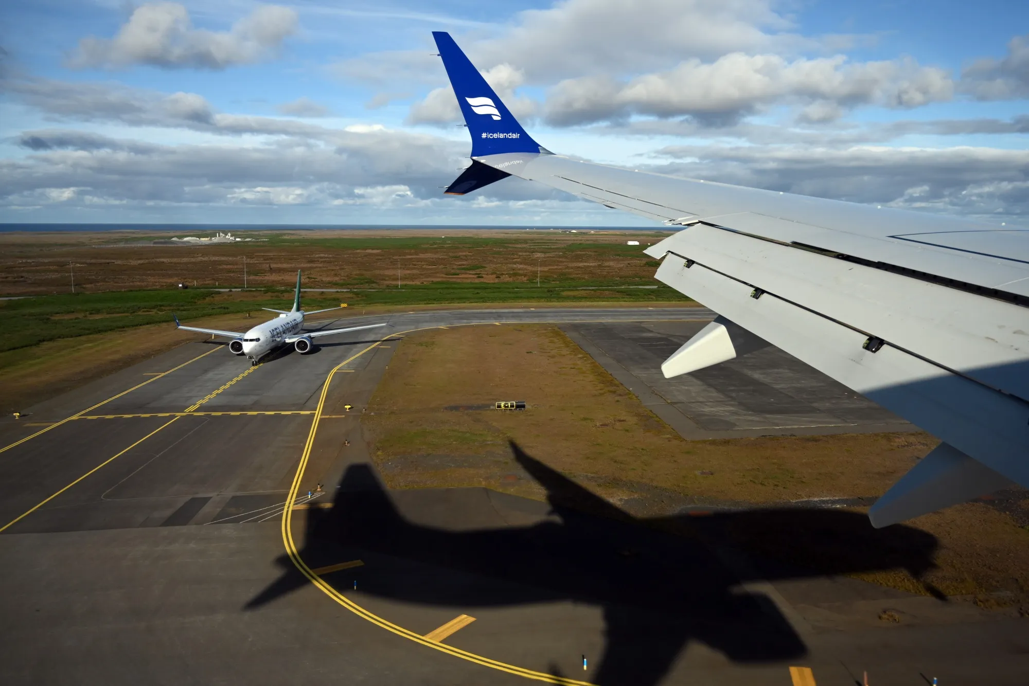 A Boeing 737 Icelandair passenger plane lands at Keflavik International Airport outside Reykjavik.