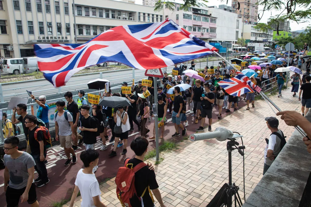 The scene in Hong Kong.