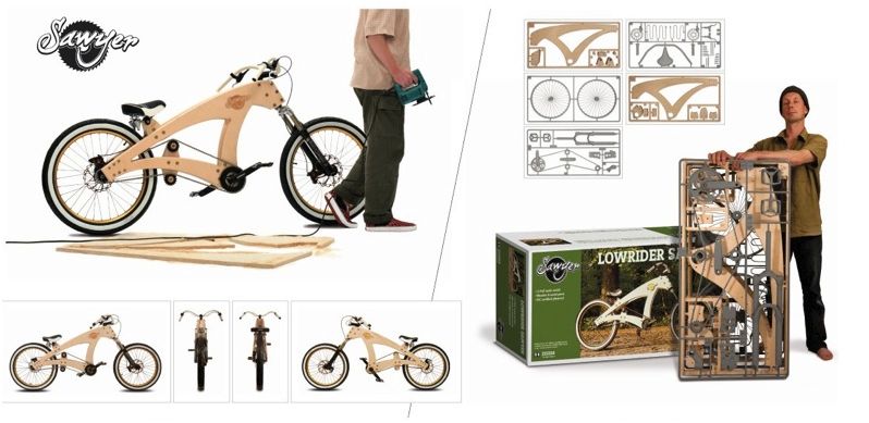 DIY lowrider wooden beach cruiser bicycle by jurgen kuipers