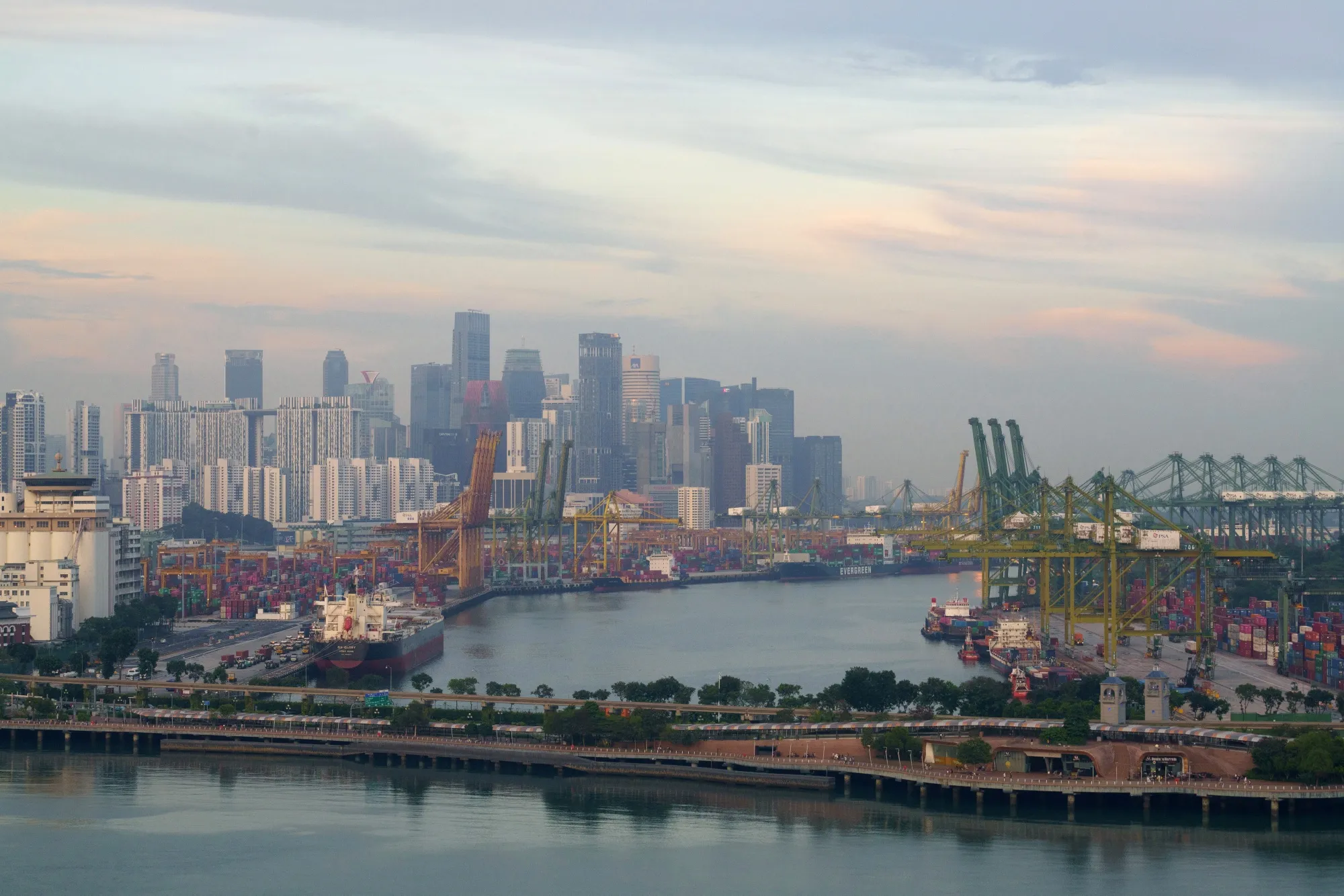Singapore’s Tanjong Pagar terminal near the central business district.&nbsp;Located in the Strait&nbsp;of Malacca, Singapore is a regular pit stop on container routes that connect Asian factories to consumers in Europe.