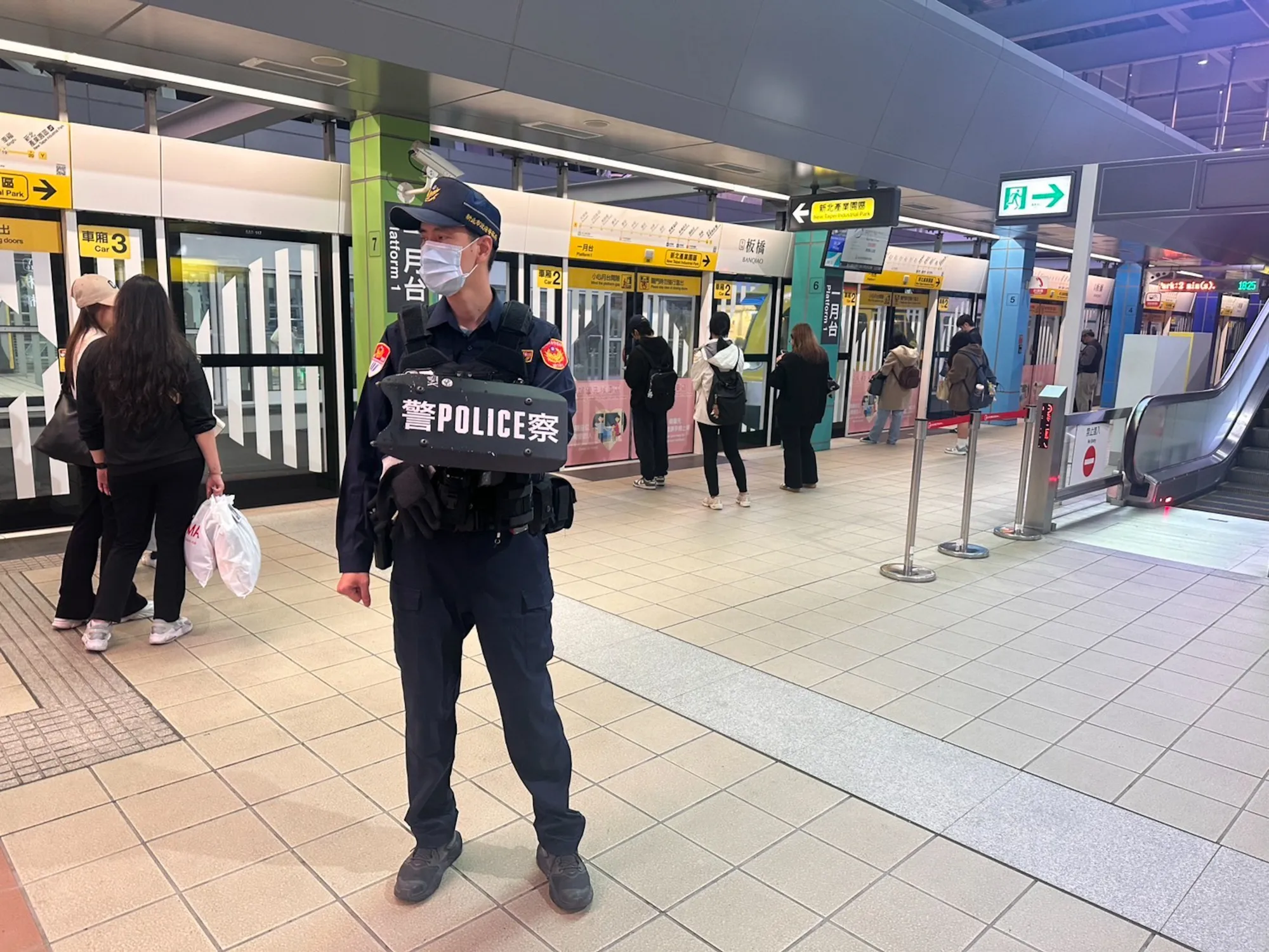 Authorities increased security measures and police presence across Taiwan.