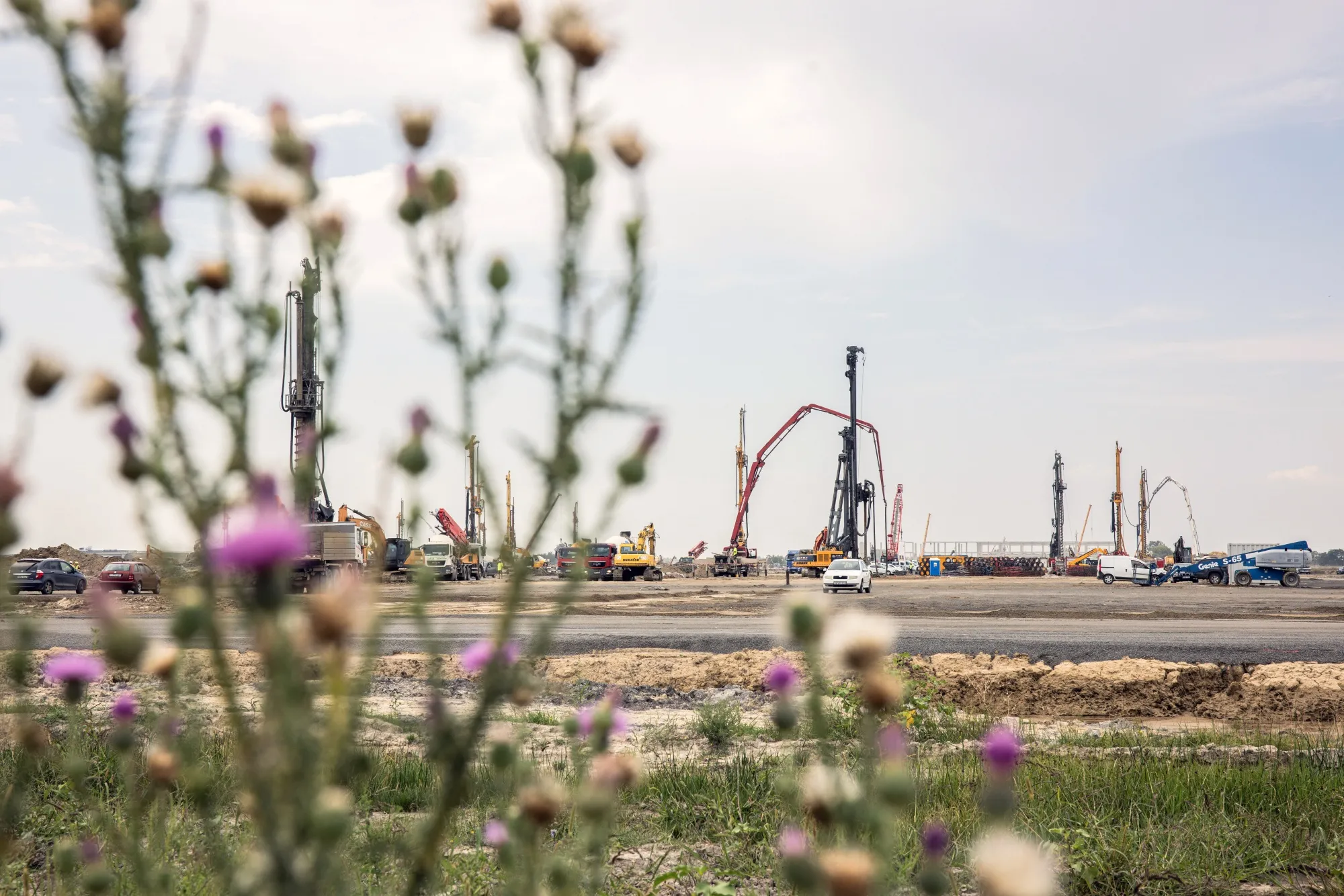 The construction site of the CATL battery plant in Debrecen, Hungary.