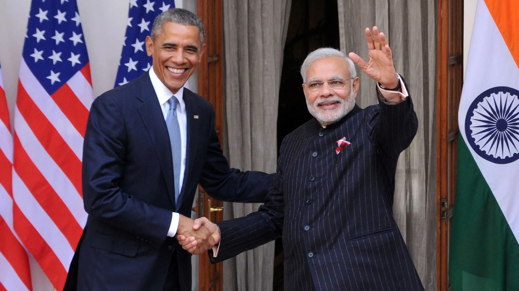 U.S. President Obama &amp; Indian Prime Minister Narendra Modi
