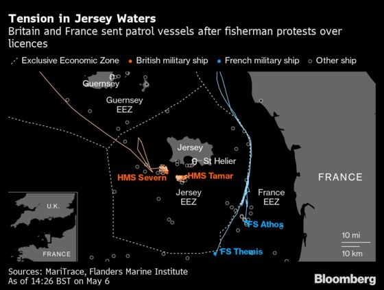 Brexit Fish Fight Rages After Navy Ships Sent to Jersey