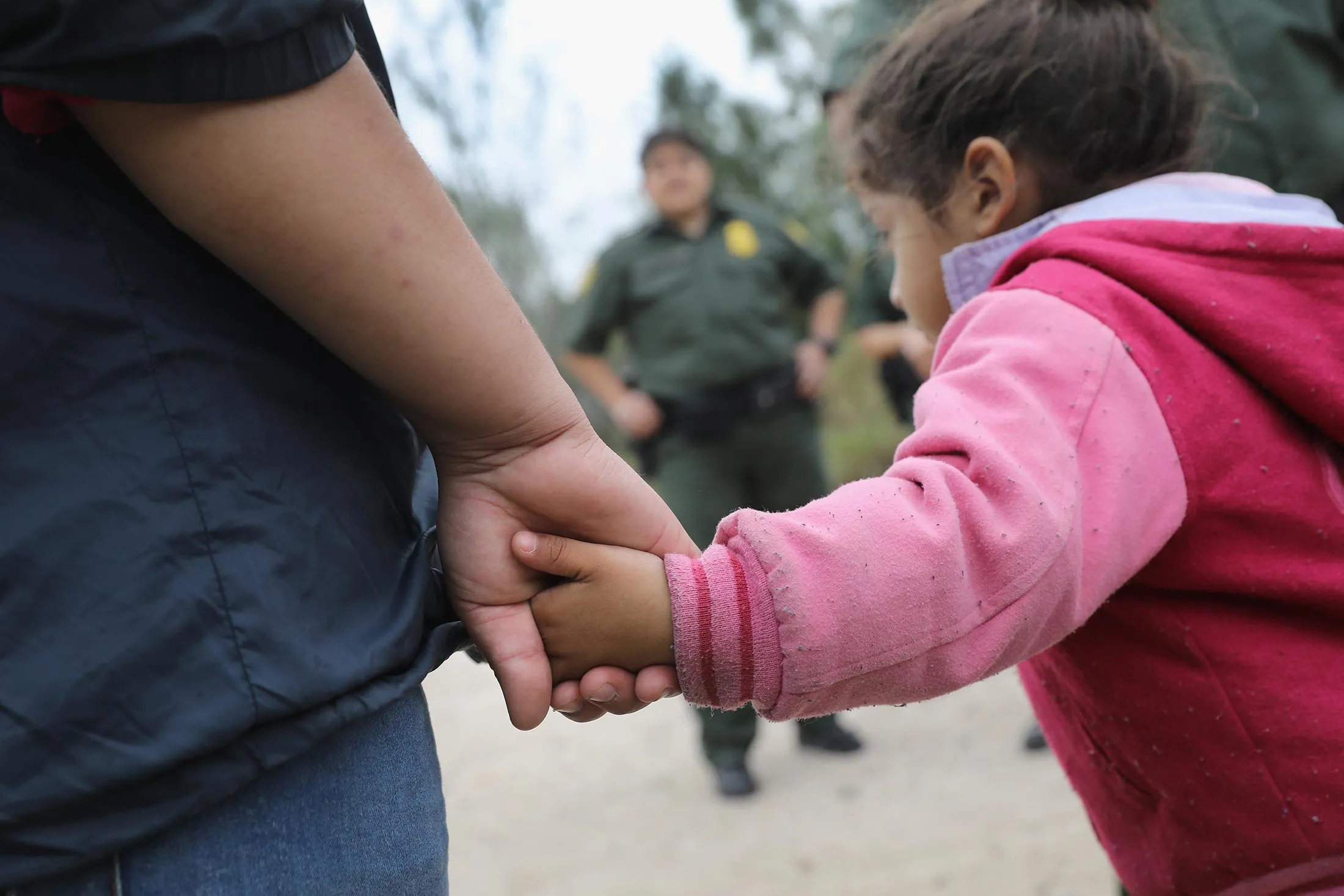 U.S. Border Patrol agents take Central American immigrants into custody on Jan. 4, 2017 near McAllen, Texas.
