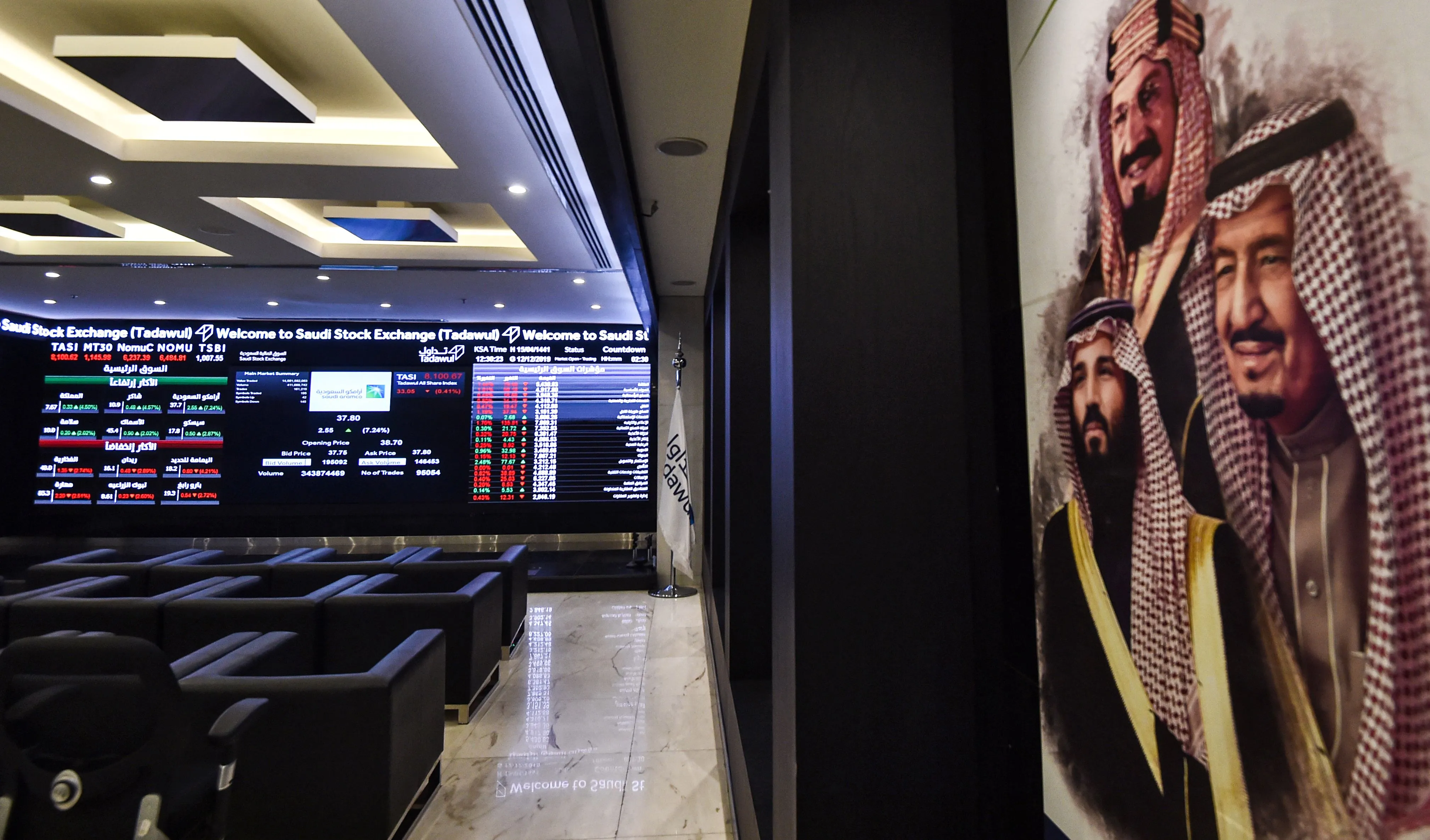 The stock exchange&nbsp;in Riyadh.&nbsp;