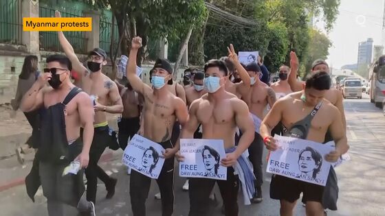 Protesters in Myanmar Appeal to China to Withdraw Junta Support