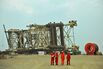 A platform awaits installation offshore in Azerbaijan’s Shah Deniz gas field.