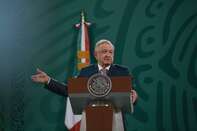 President Lopez Obrador Holds First Briefing After Covid-19 Infection