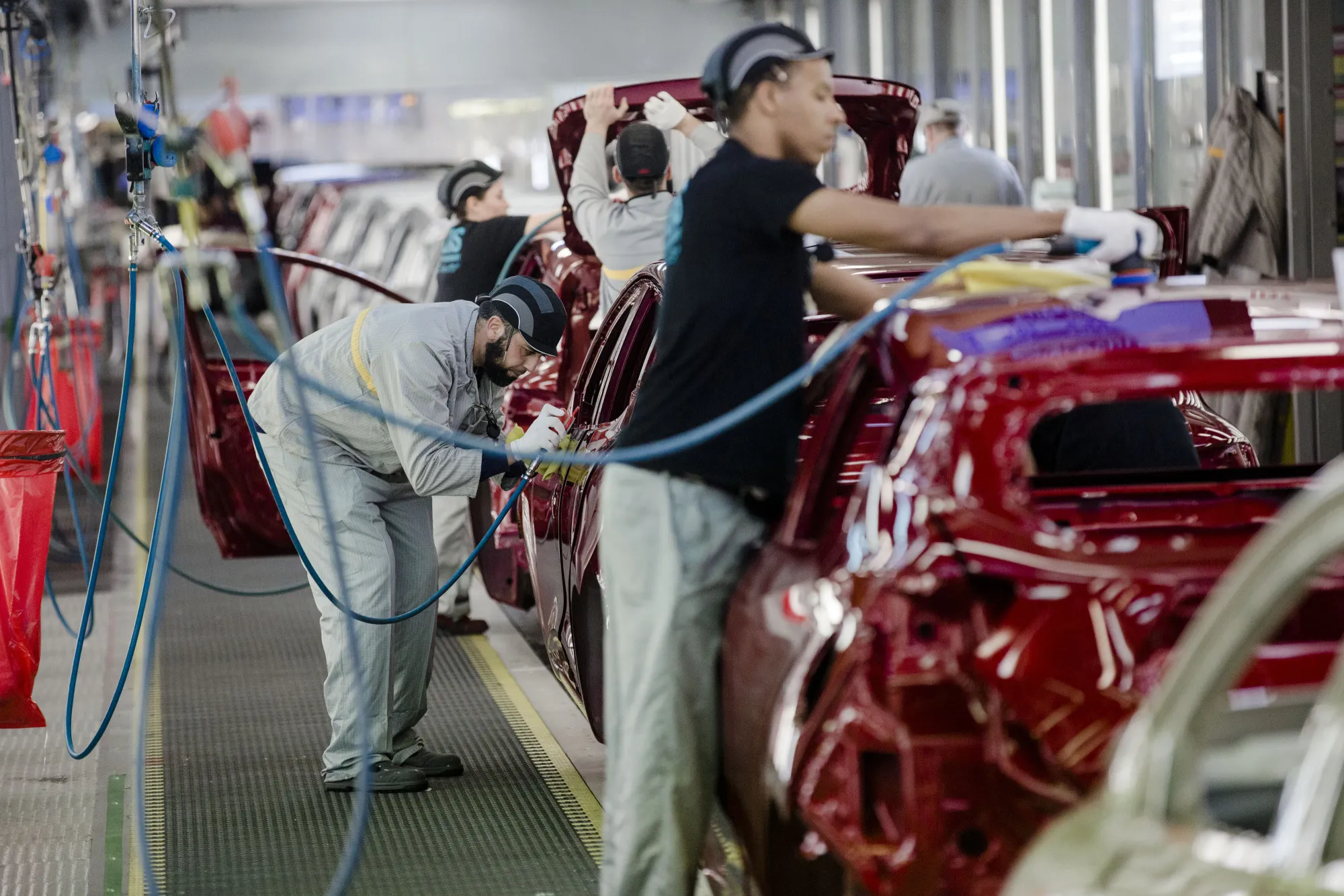 Automobile Manufacture Inside A Renault SA Factory