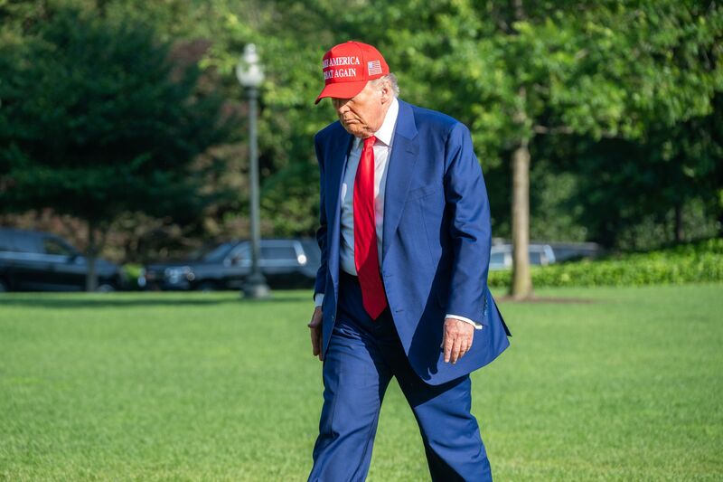 President Trump Returns To White House From New Jersey